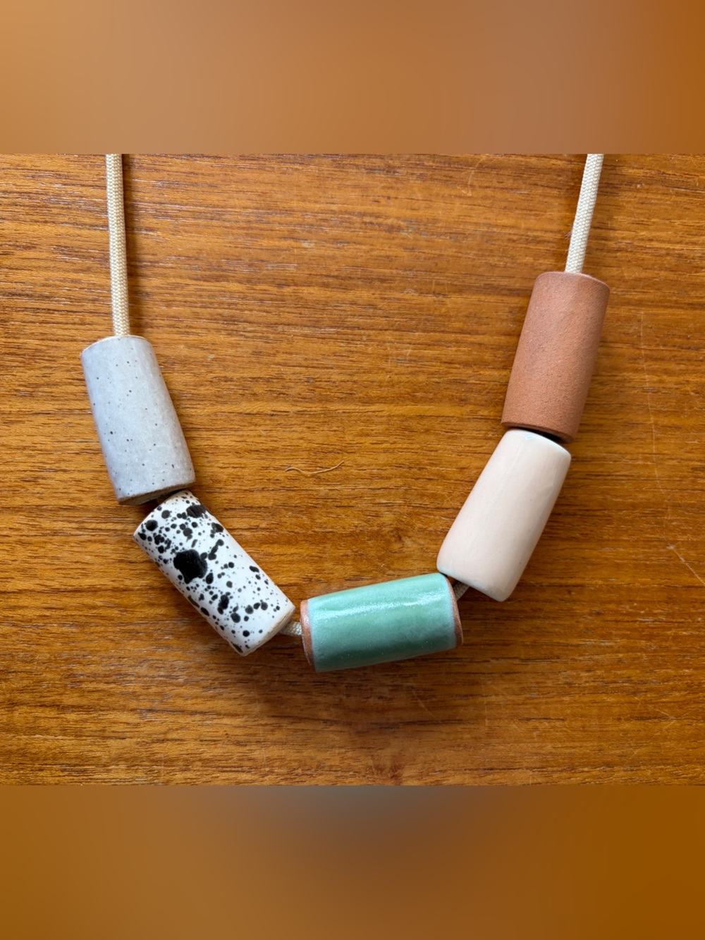 Handmade ceramic necklace